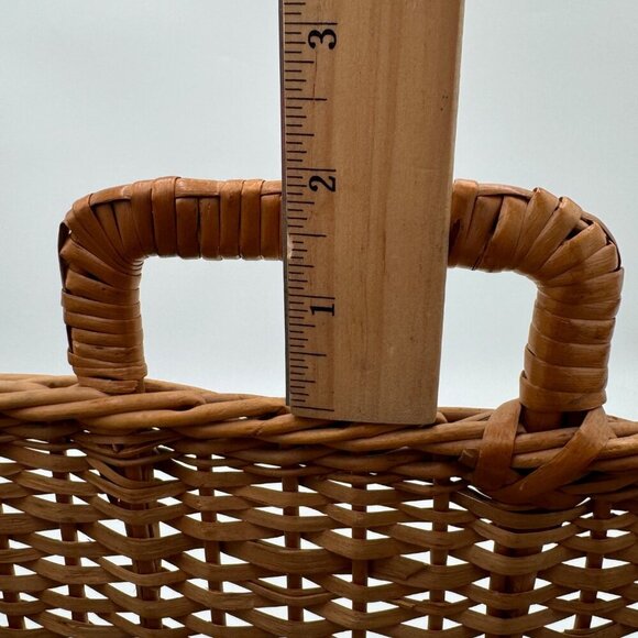 VTG Splint Wood Hand Crafted Wall Basket Organizer Magazine Mail French Country - Picture 14 of 16